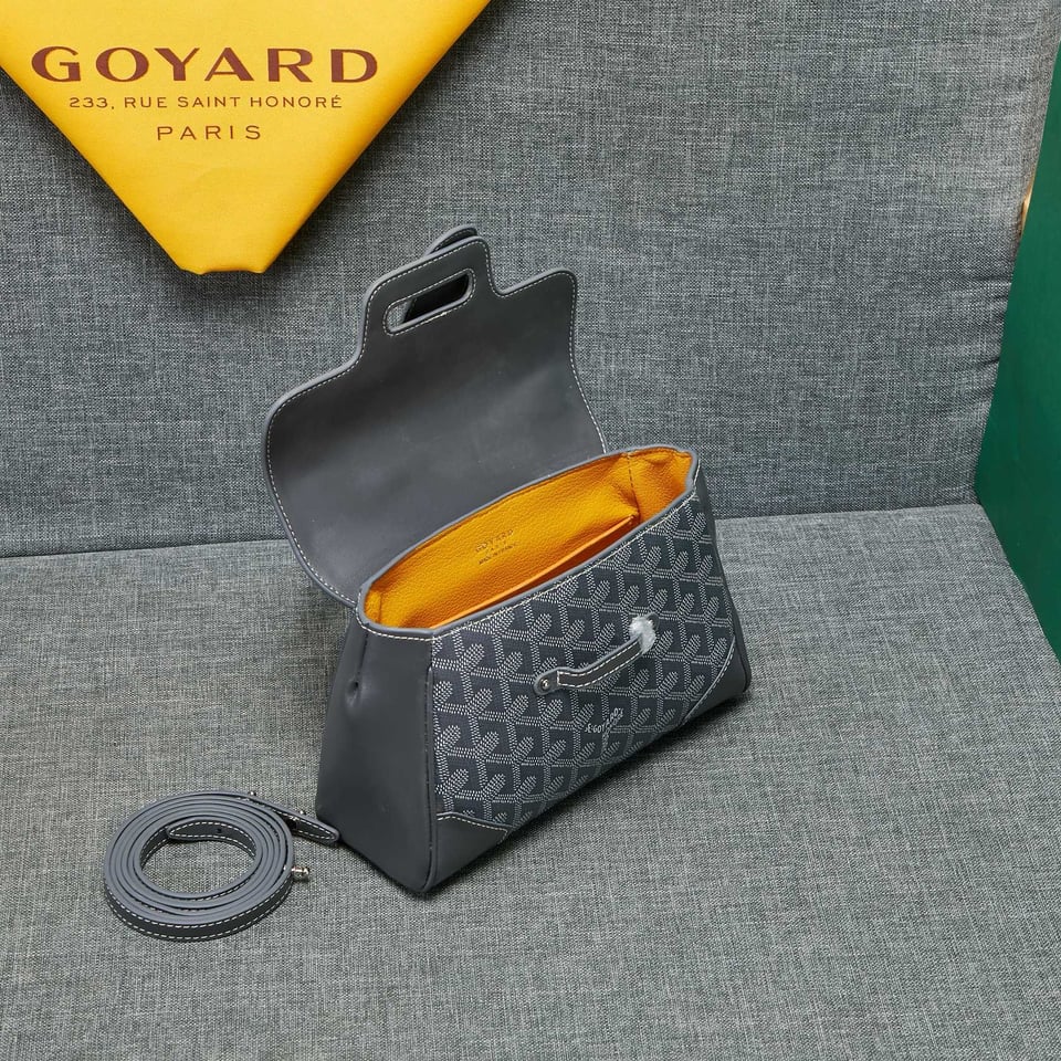 Goyard Saigon Souple Mini Bag Grey Canvas 20cm view 8