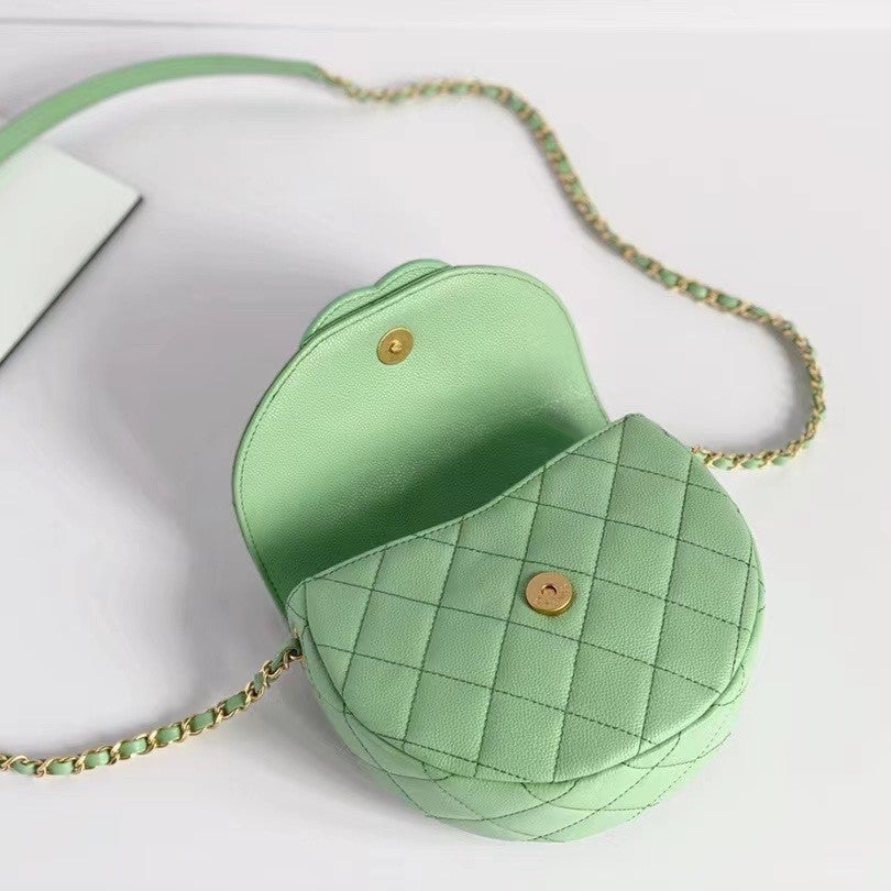 Chanel Mini Messenger 19Cm Light Green Caviar view 5