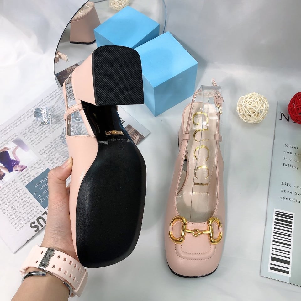 Gucci Women?S Mid Heel Slingback With Horsebit Light Pink ?643892 C9D00 6705 view 4