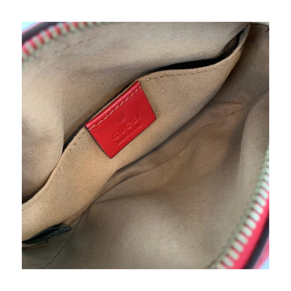 Gucci GG Marmont Matelasse Leather Belt Bag Red view 14