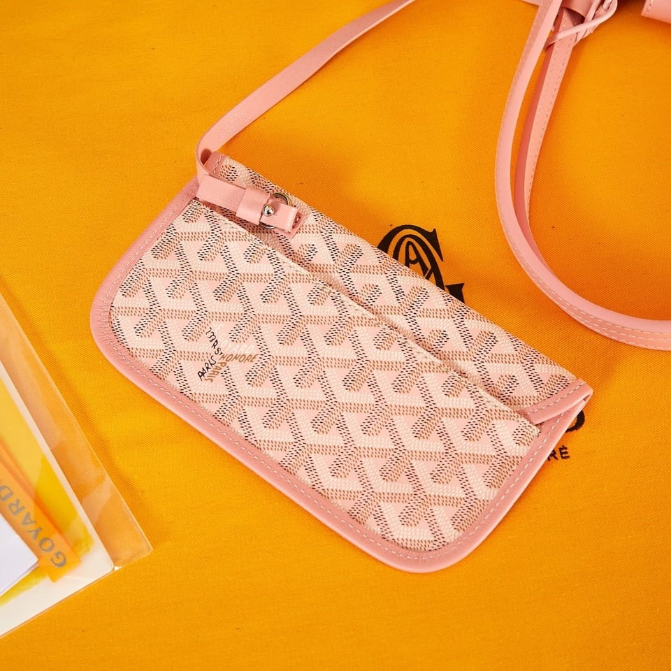 Goyard Saint Louis Pm 34Cm Pink Canvas Chevroches Calfskin view 7