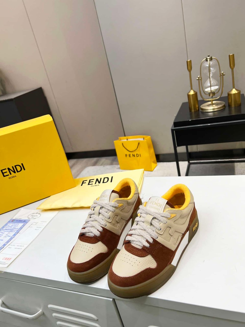 Fendi Match Suede Low-Tops Beige 8E8252Ahh2F1Fhu view 9