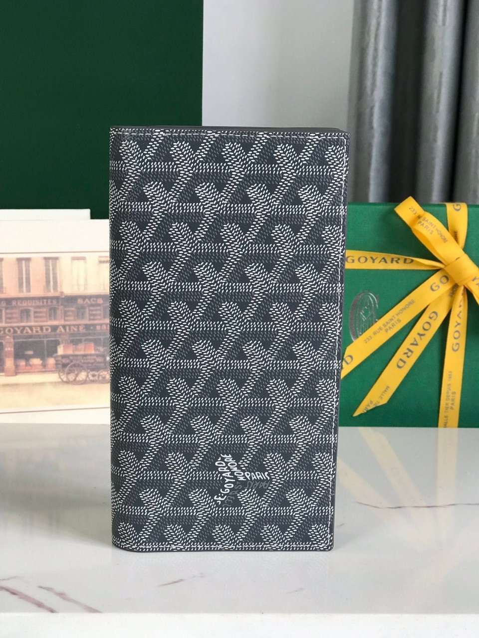 Goyard Richelieu Wallet 19 Cm Gray Goyardine Canvas view 9