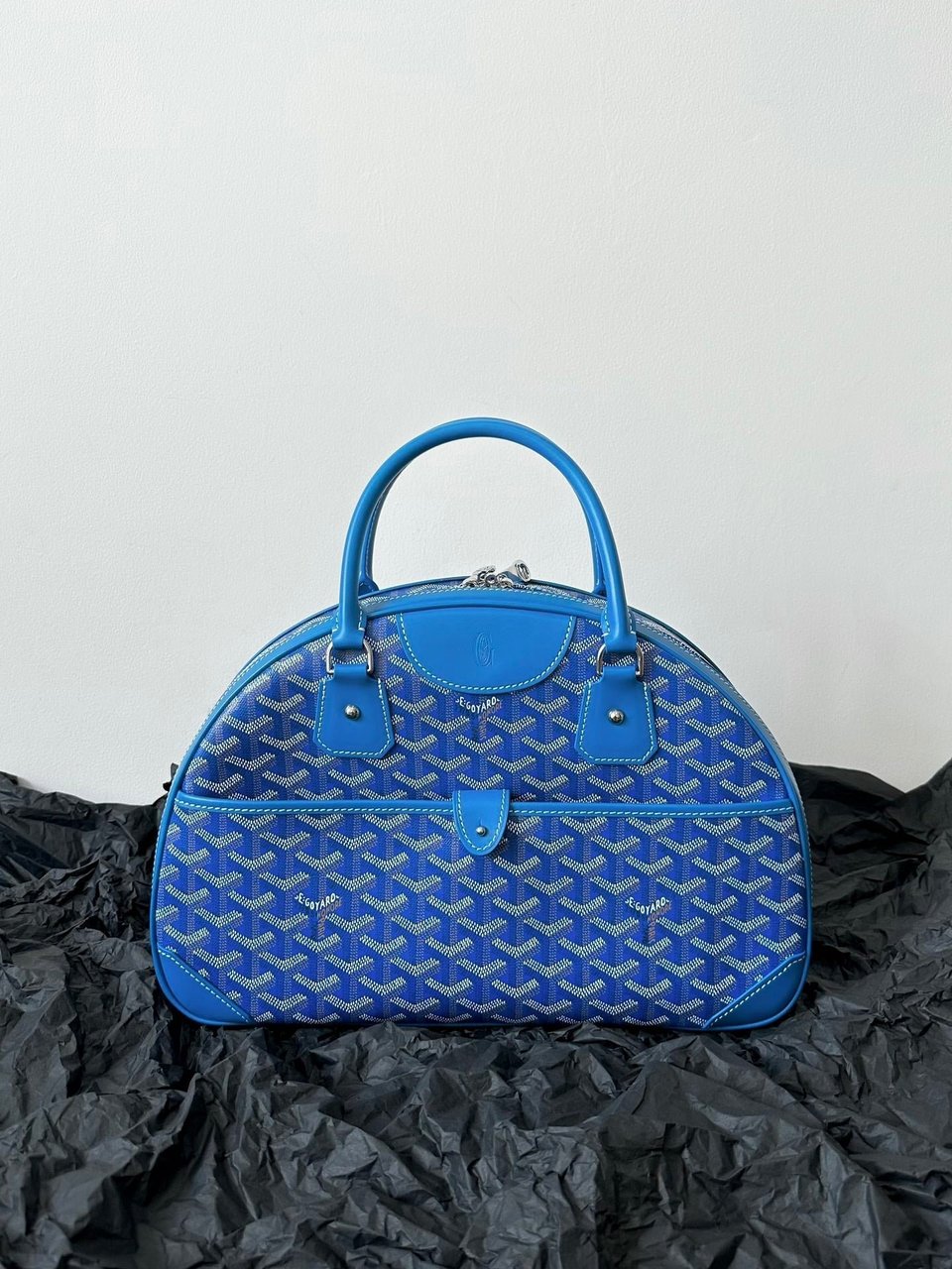 Goyard Goya Bowling Ball Medium Blue Canvas 35cm view 3