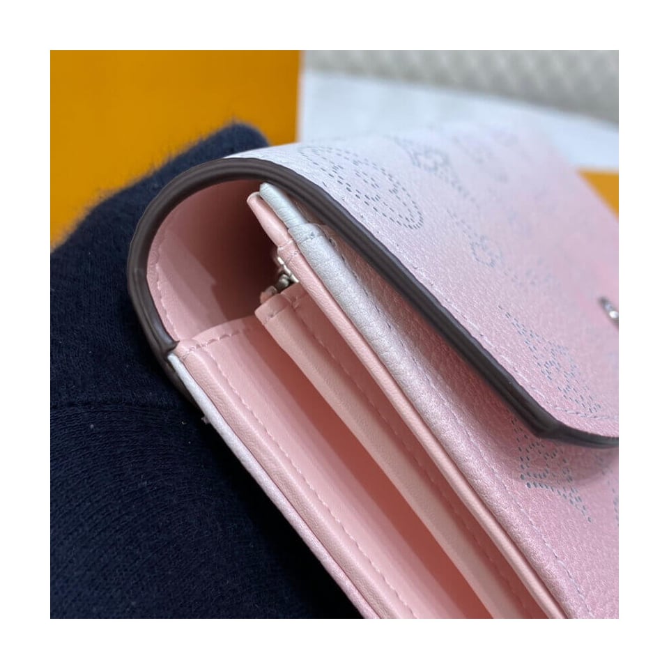 Louis Vuitton Iris Wallet in Pink Gradient Mahina Perforated Leather view 6