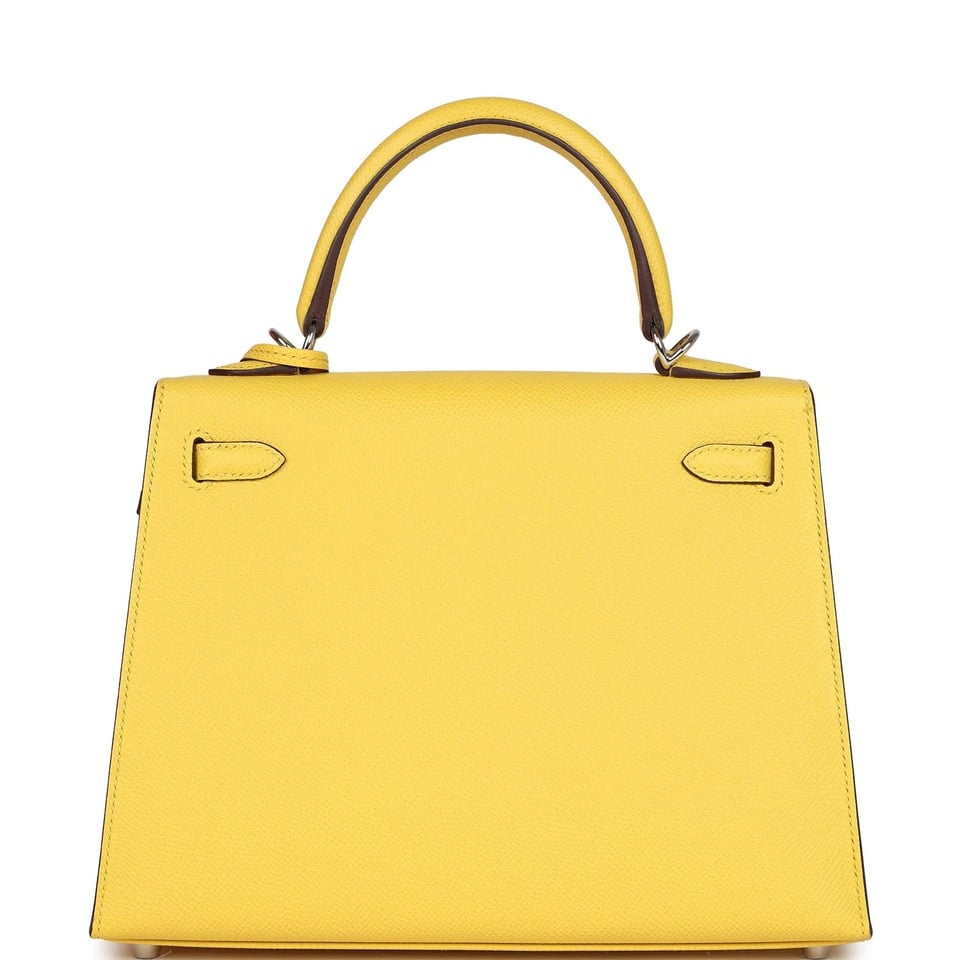 Hermes Kelly 25 Bag In Jaune De Naples Epsom Leather For Women 25cm/10in view 5