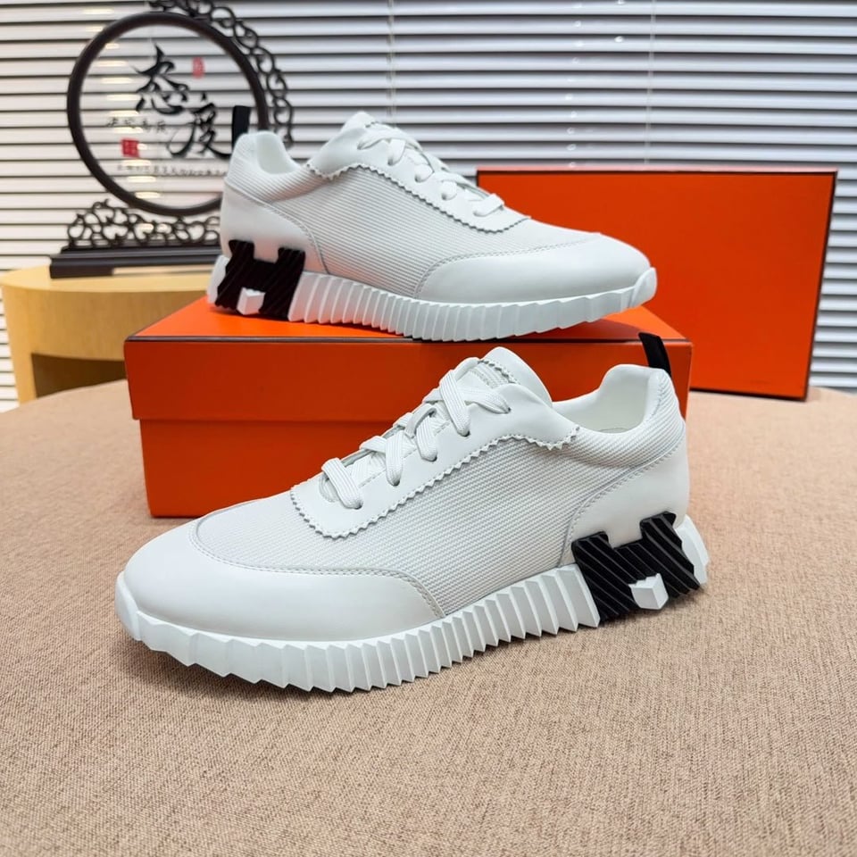 Hermes Bouncing Sneakers Blanc Color Goatskin H261897ZH90390 view 8