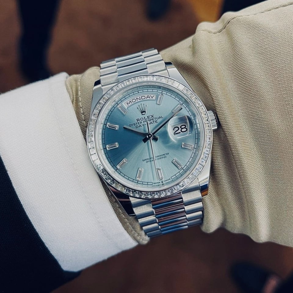 [Superclone] Rolex Day-Date 40mm Ice-Blue Dial President 228396TBR view 5