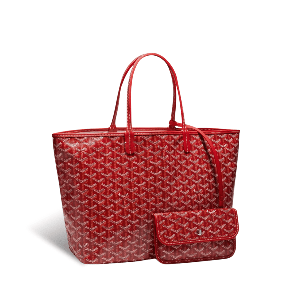 Goyard Saint Louis Pm 34Cm Dark Red Canvas Chevroches Calfskin view 2