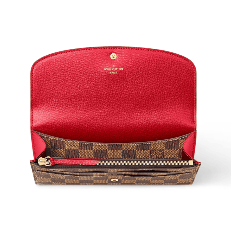 Louis Vuitton Damier Ebene Emilie Wallet For Women 19cm N63544 view 4