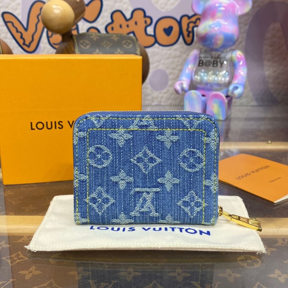 Louis Vuitton Monogram Denim Lou Wallet view 4