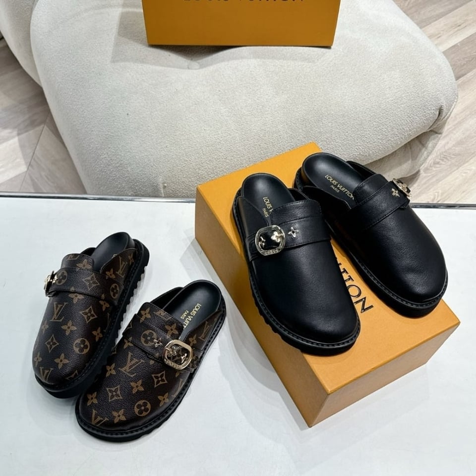 Louis Vuitton Cosy Flat Comfort Clog Black 1Agvpt view 6