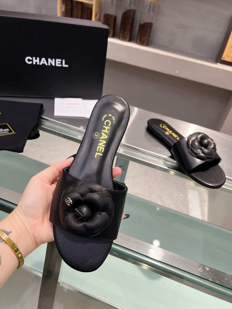 Chanel Mules With Camellia In Black G45499 X01000 94305 view 10