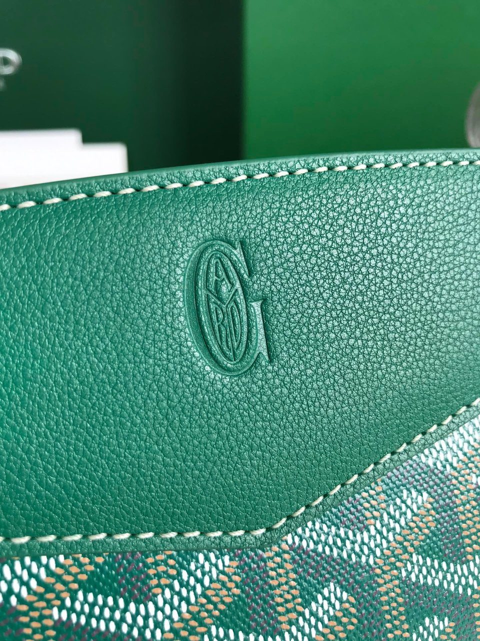 Goyard Rouette Structuré Mini Bag 21 Cm Green Goyardine Canvas And Calfskin view 8
