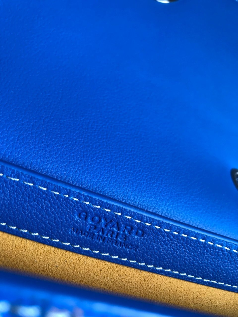 Goyard 233 Bag 25 Cm Sapphire Blue Calfskin And Goyardine Canvas 25cm view 11