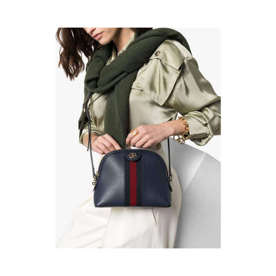 Gucci Ophidia Small Shoulder Bag in Black Leather view 5