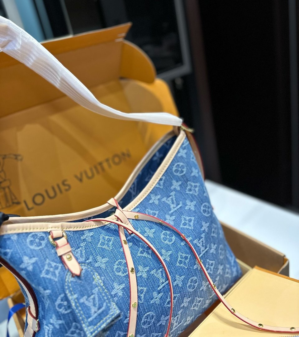 Louis Vuitton Carryall Pm Denim Blue 28Cm view 7