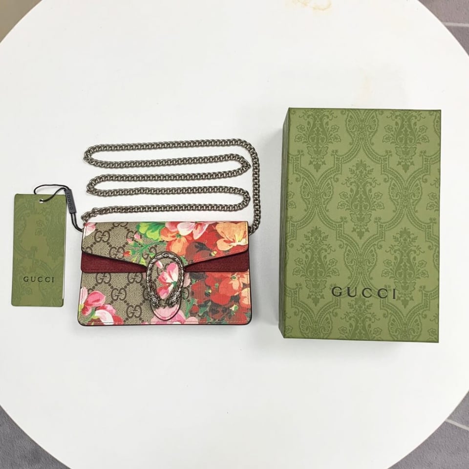 Gucci Dionysus GG Blooms Super Mini Bag Red view 11