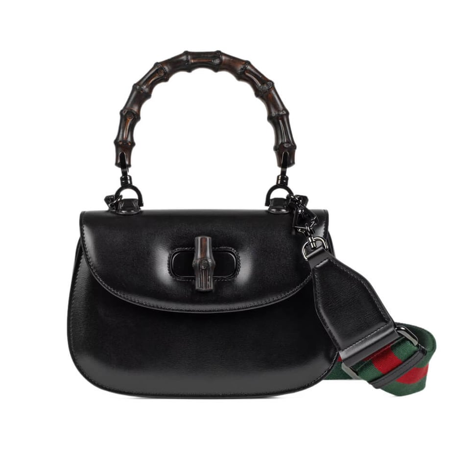Gucci Small Top Handle Bag with Bamboo Black view 2