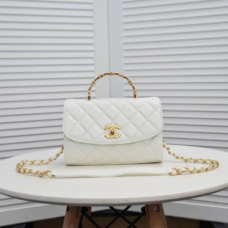 Chanel Mini Flap Handle White 19Cm/7.6in view 4