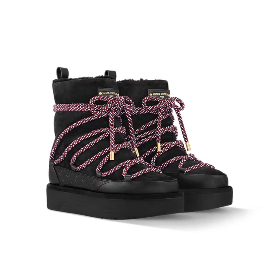 Louis Vuitton Aspen Platform Ankle Boot Black 1Ac75N view 2
