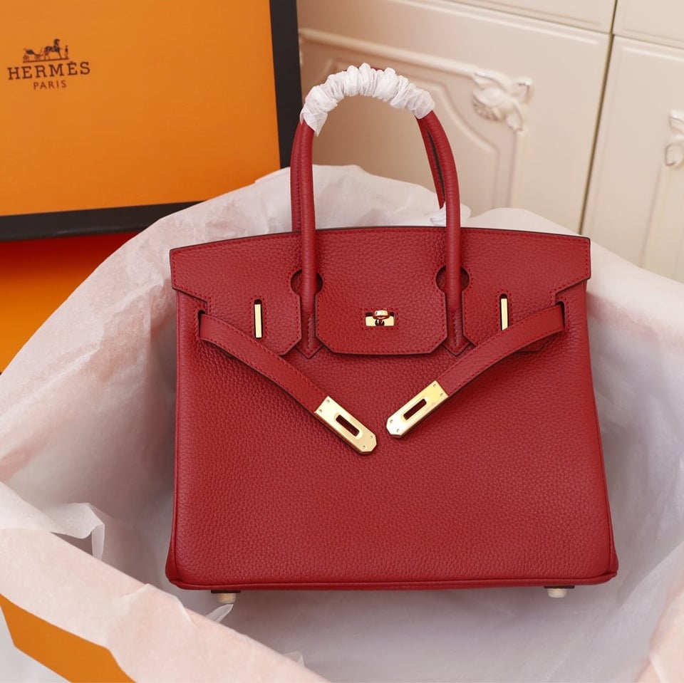 Hermes Birkin Bag 35 Crimson Togo Gold Hardware view 2