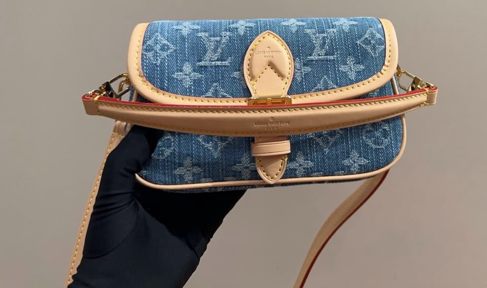 Louis Vuitton Diane Nano Bag Blue Denim 19cm M27700 view 3