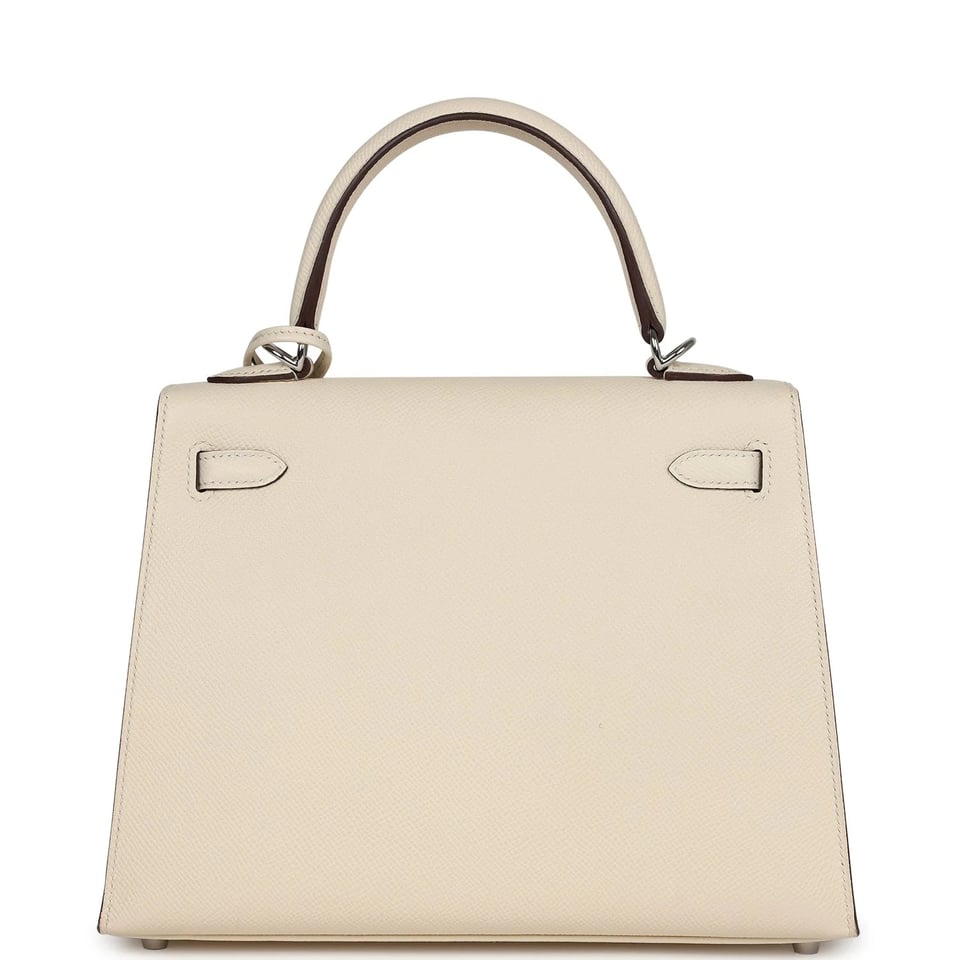 Hermes Kelly 25 Bag In Golden Nata Epsom Leather For Women 25cm/10in view 3
