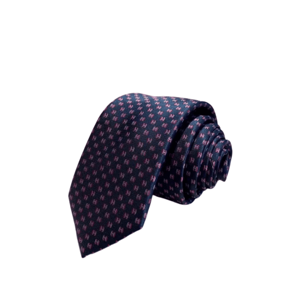 Hermes H Pattern Canvas Tie For Men view 2