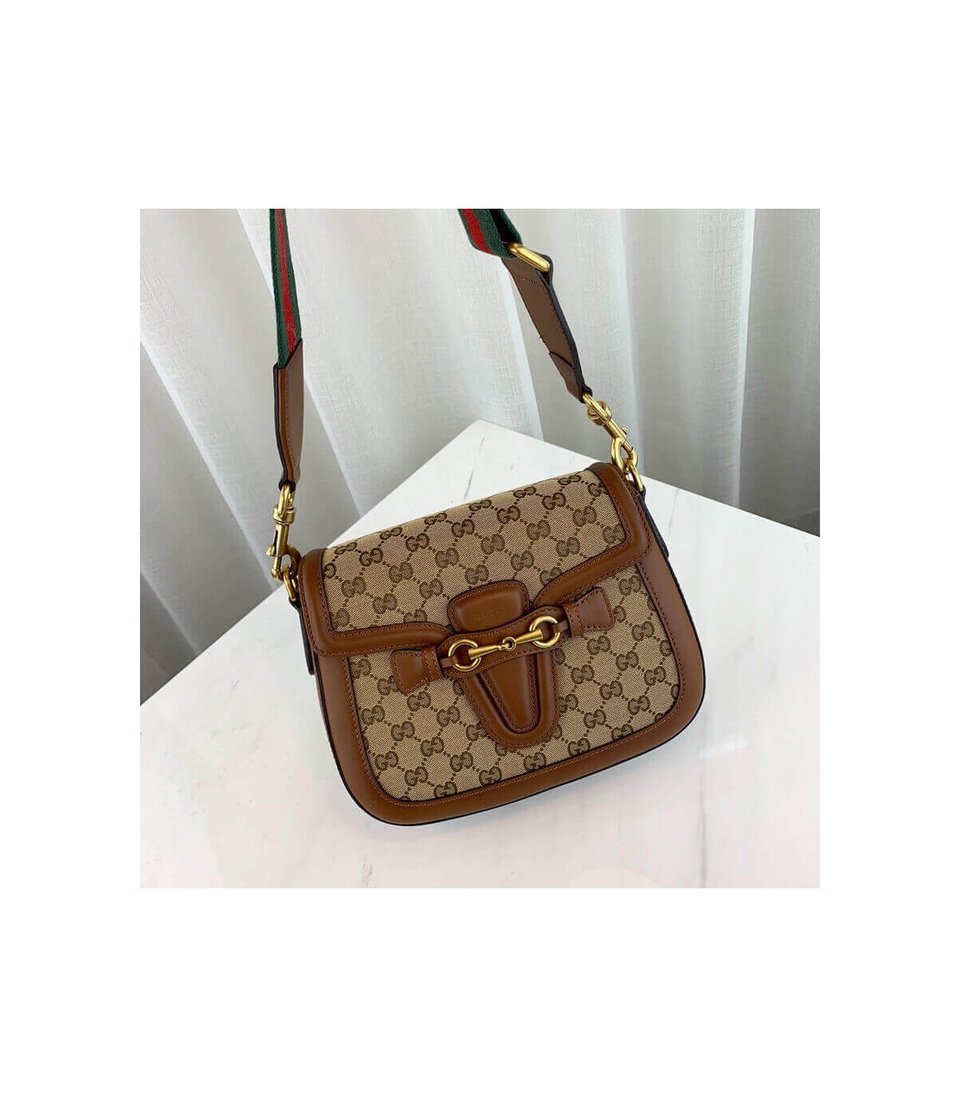 Gucci Lady Web Original GG Medium Shoulder Bag Brown view 9
