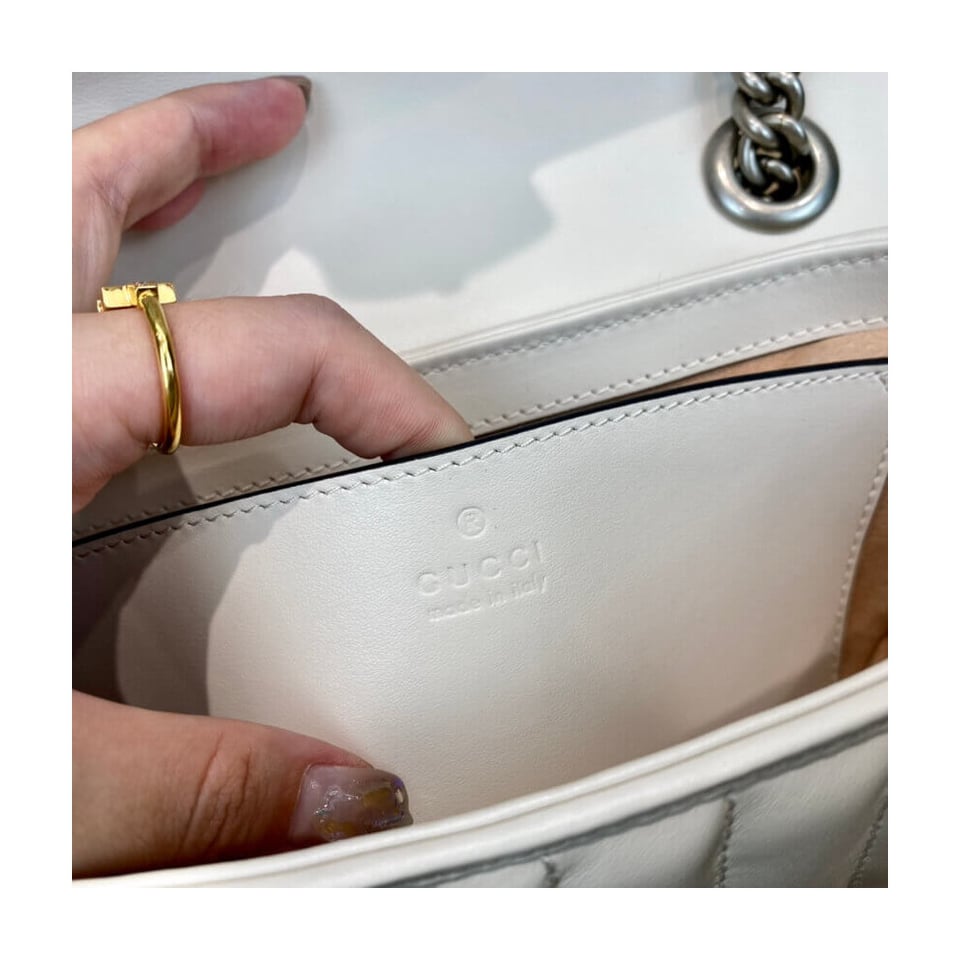 Gucci GG Marmont Mini Shoulder Bag White view 13