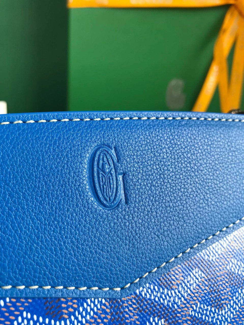 Goyard Rouette Structuré Mini Bag 21 Sapphire Blue Goyardine Canvas And Calfskin view 10