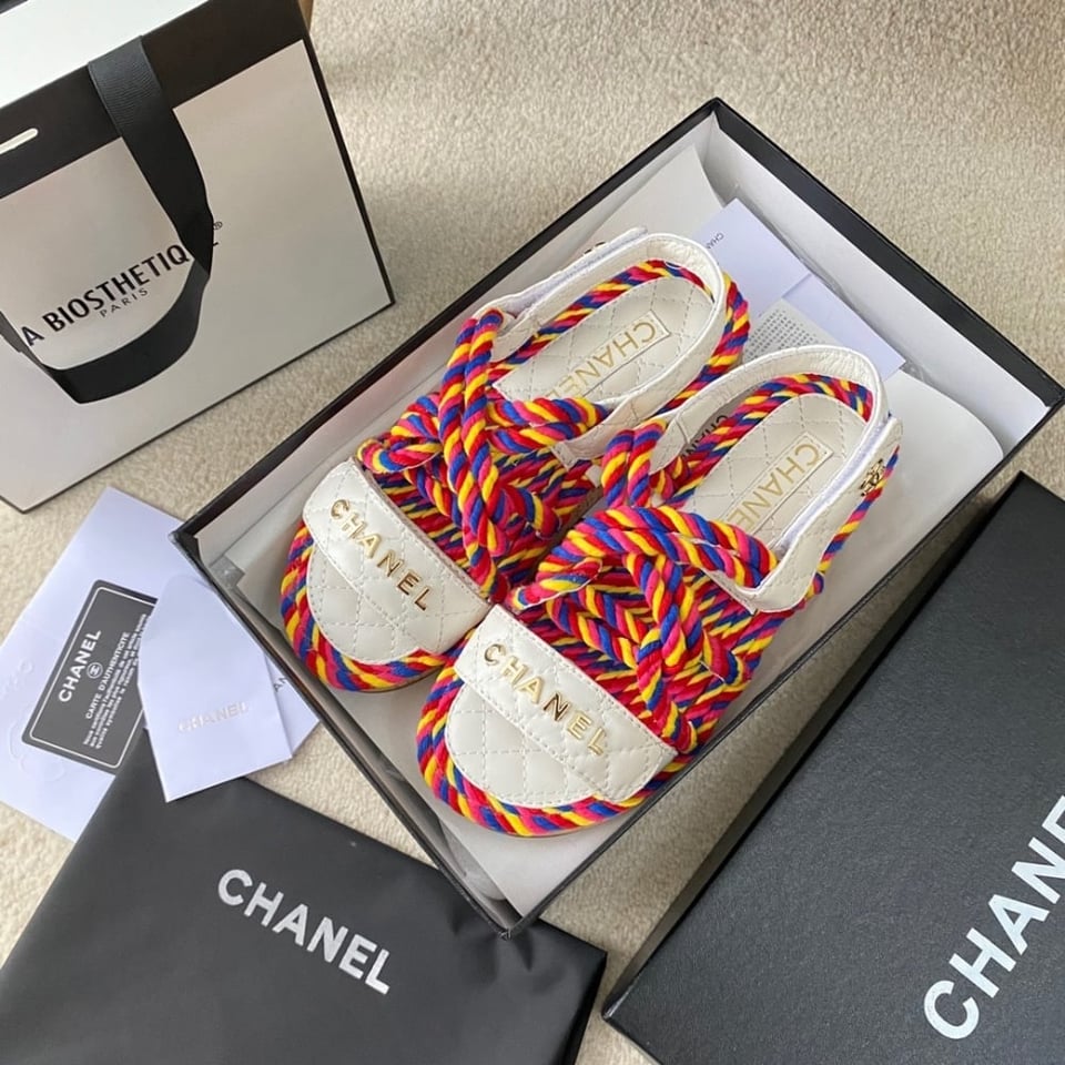 Chanel Rope Sandals Strap Multicolor view 8