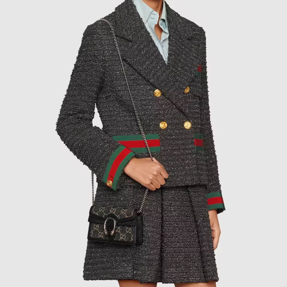 Gucci Dionysus GG Super Mini Bag in Black view 3