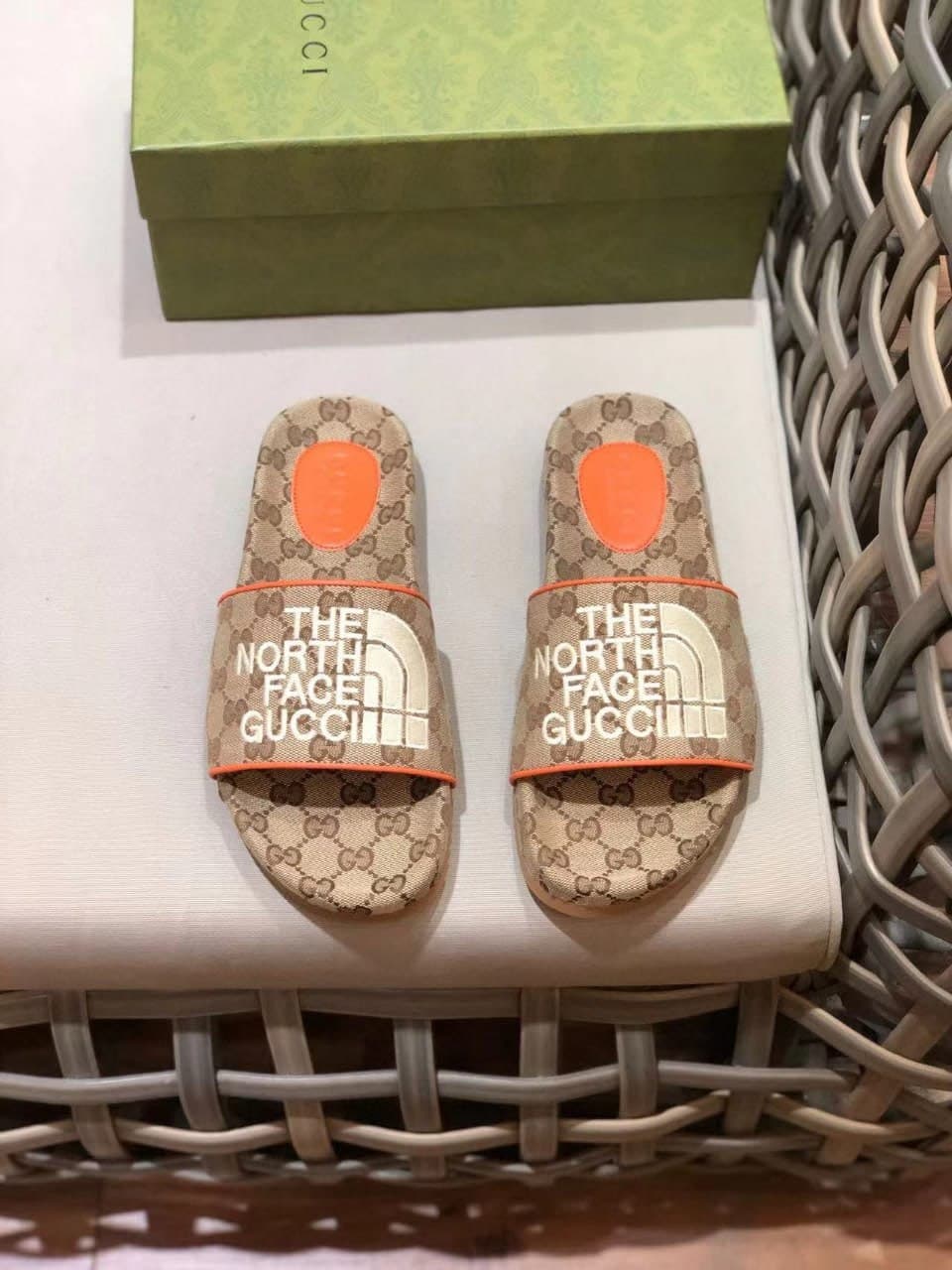 Gucci X The North Face Women?S Slides Beige Orange view 10