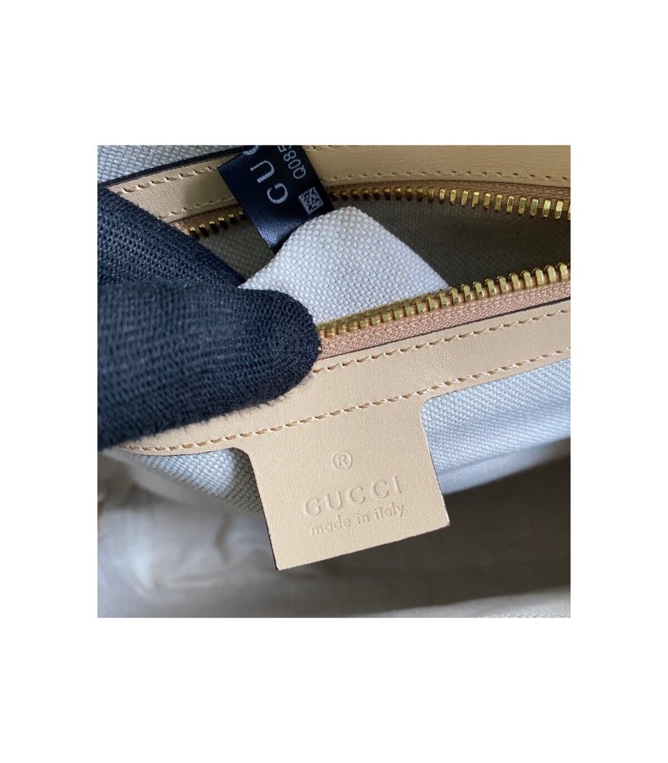 Gucci Horsebit 1955 Small Top Handle Bag in Wheat Leather view 9