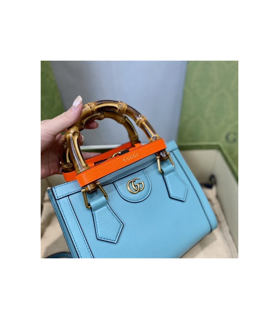 Gucci Diana Mini Tote Bag Light Blue view 14