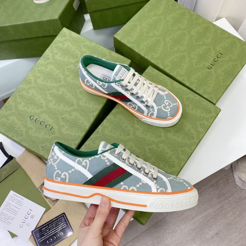 Gucci Women’S Tennis 1977 Sneaker Light Blue 606110 H0G10 3460 view 4