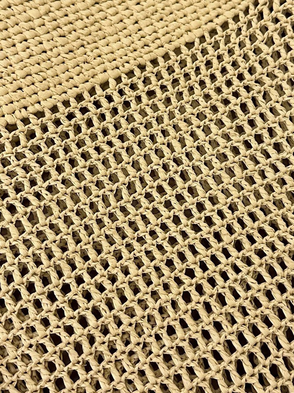 YSL Saint Laurent Icare Raffia Shopping Tote Bag – Natural Beige 43cm/ 16.9in view 9
