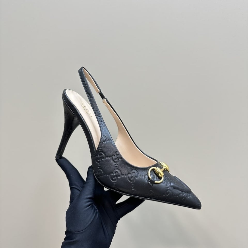 Gucci Women’S Horsebit Pump Gg Leather Black 792065 Aaegj 1000 view 7