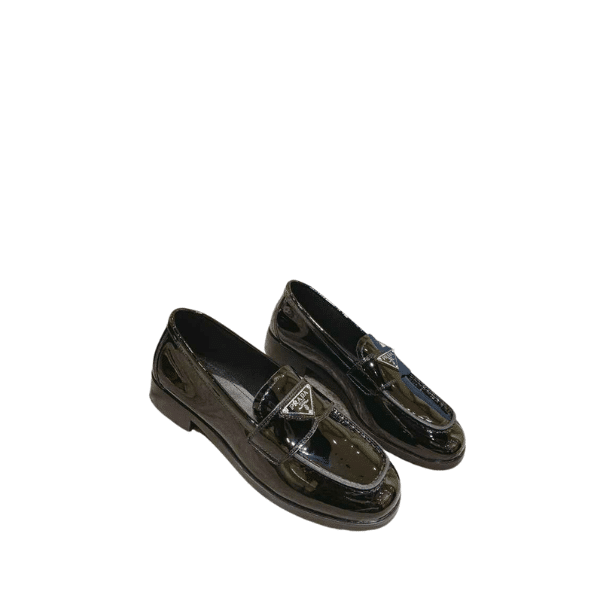 Prada Chocolate Brushed Leather Loafers Black 1D246Mulsf0002Fb050 view 2