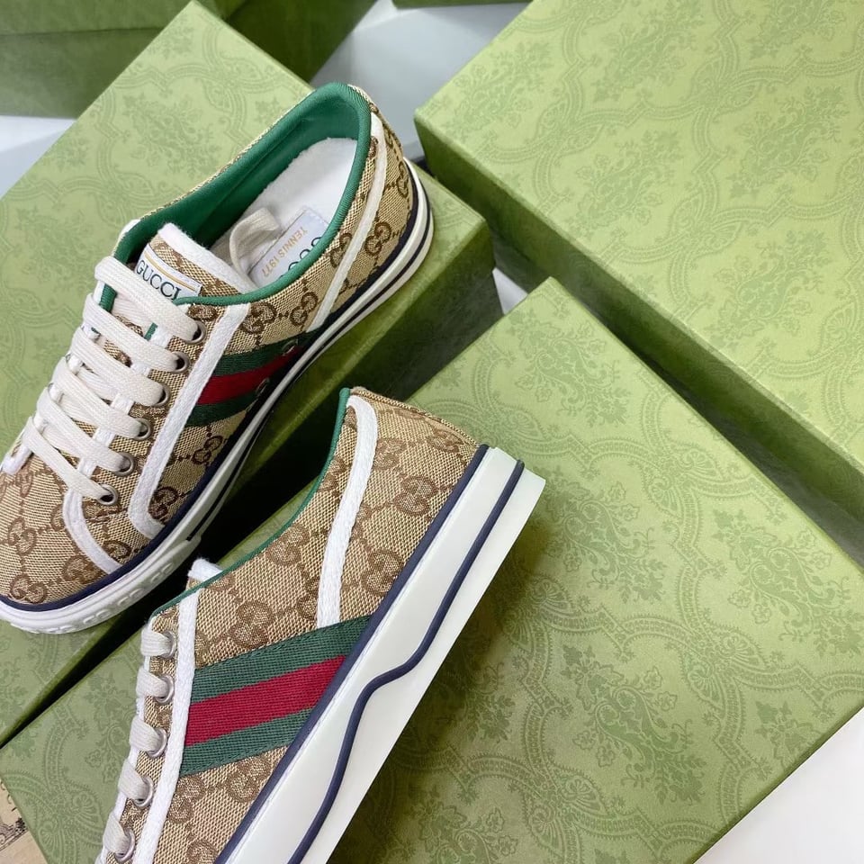 Gucci Tennis 1977 Sneaker Beige Abony 606111 Hvk20 9766 view 8