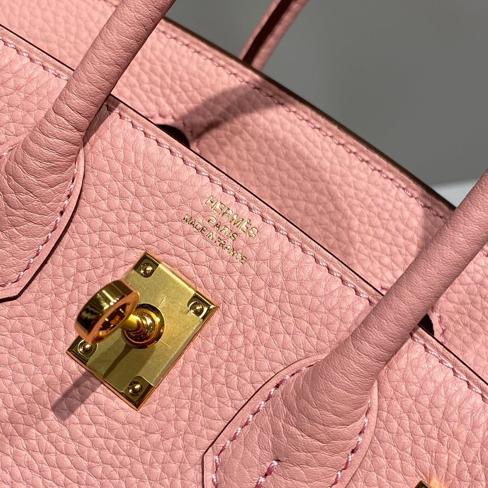 Hermes Birkin 20Cm Rose Confetti Togo Leather Gold Hardware view 10