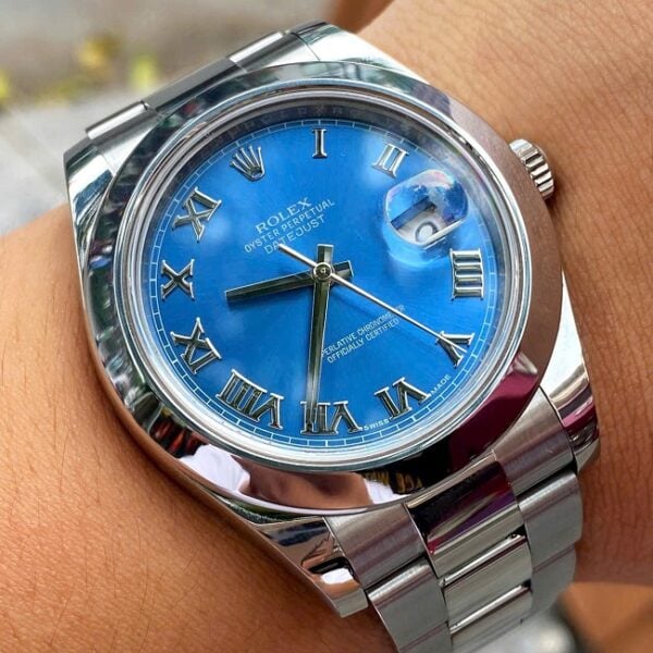 [Superclone] Rolex Datejust 41mm Bright Blue Dial Oyster 126300 view 3