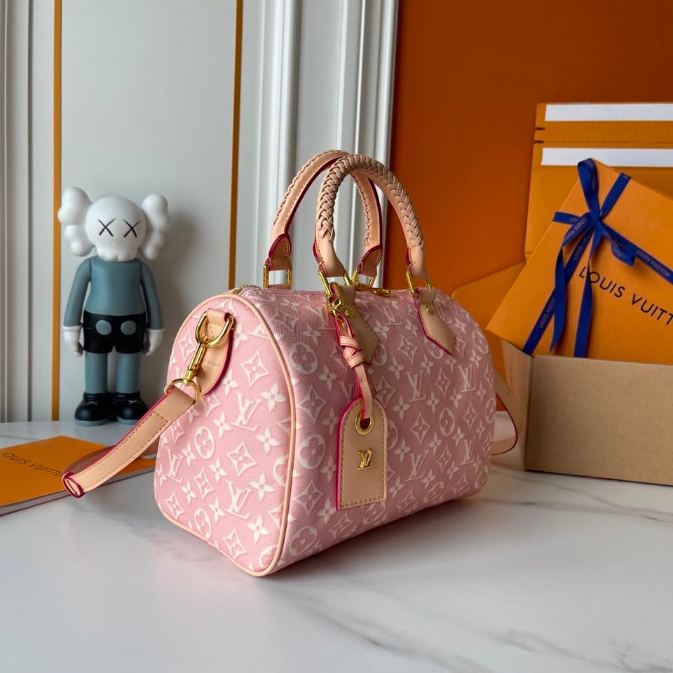 Louis Vuitton Speedy Bandoulière Monogram Emblème Rose Ruban Color 20.5cm M2A377 view 4