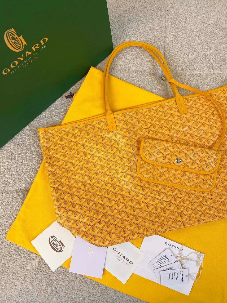 Goyard Saint Louis Gm 40Cm Yellow Canvas view 3