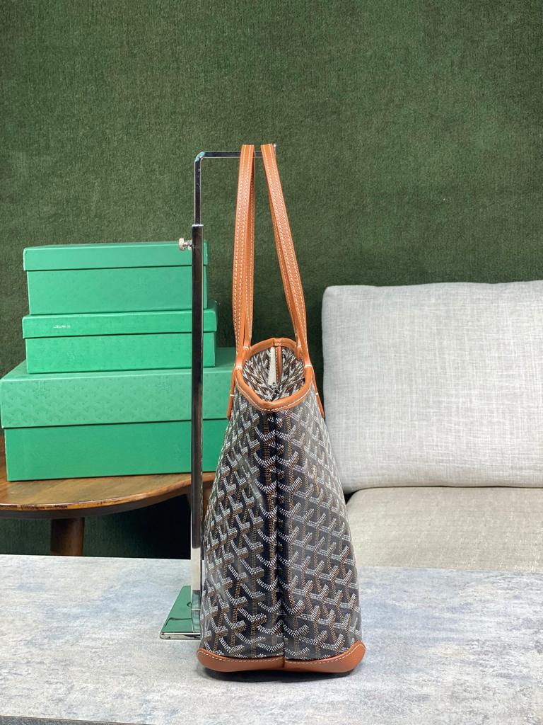 Goyard Artois PM Tote Bag 40Cm Black And Tan Canvas view 5