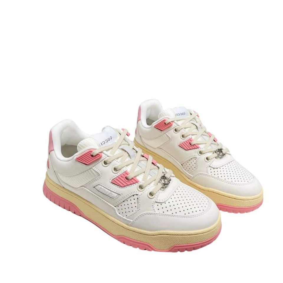 Gucci Women’S Distressed Effect Sneakers Pink view 2