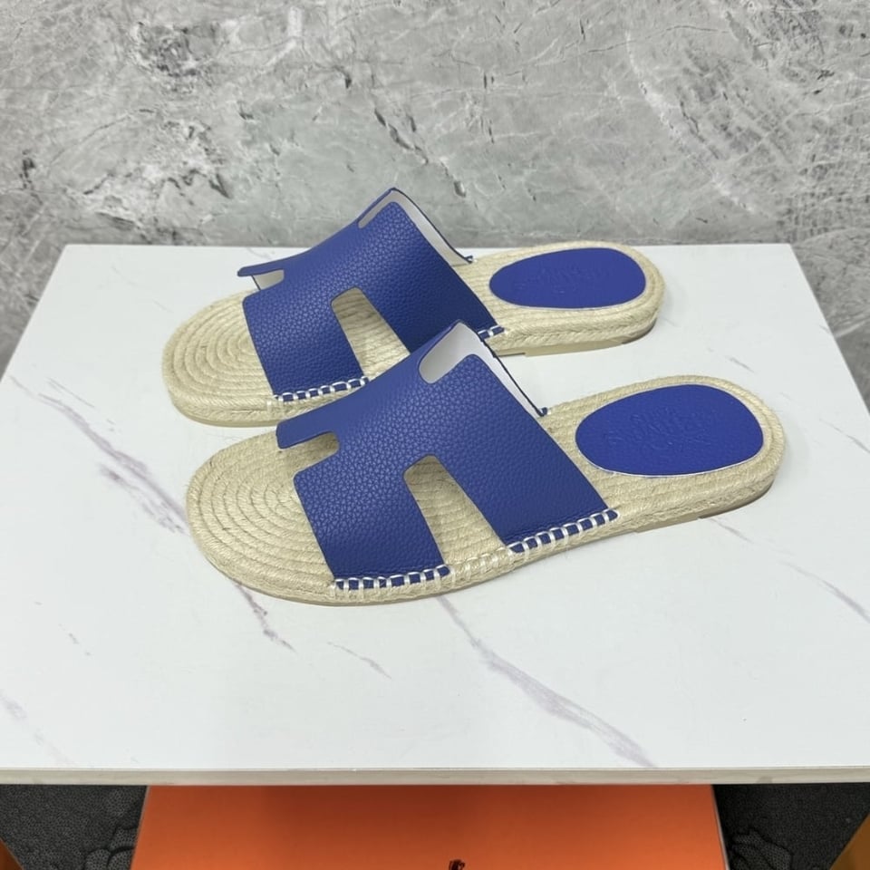 Hermes Antigua Espadrille Blue view 4
