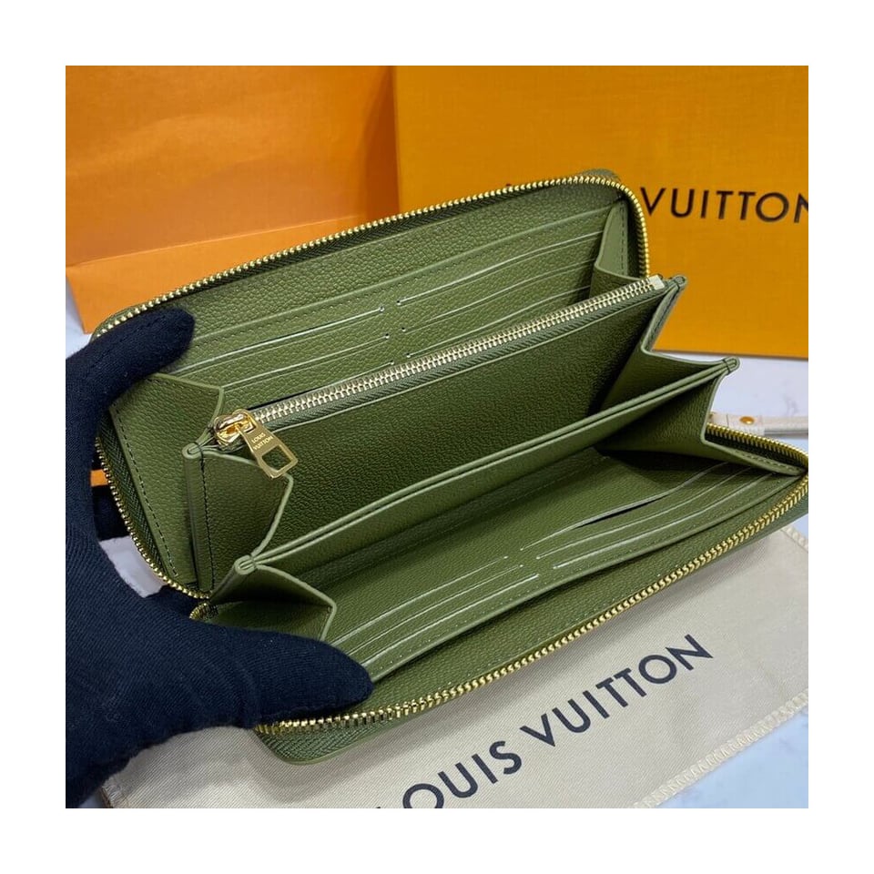 Louis Vuitton Monogram Empreinte Leather Zippy Wallet Khaki view 11